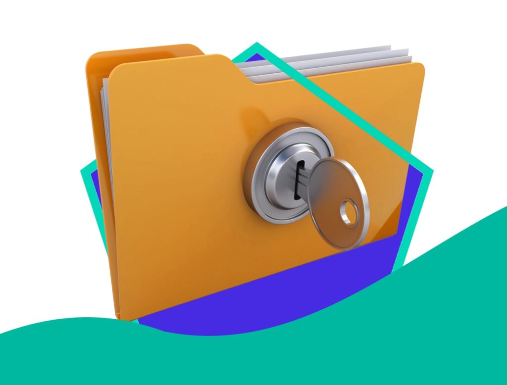 File icon with a key and lock